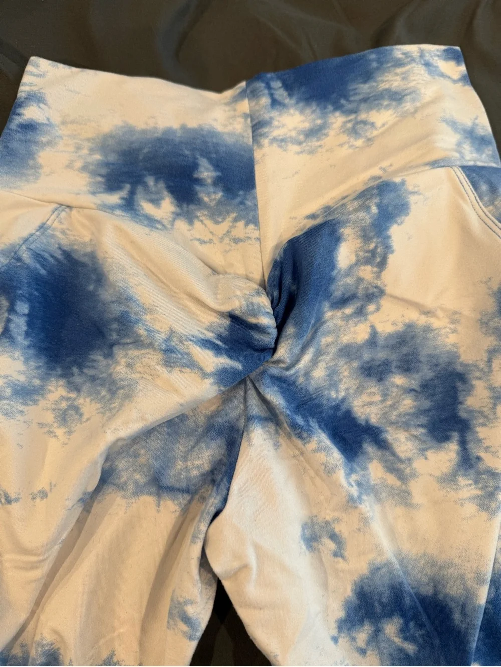 Bombshell Sportswear *Retired* Blue Tie-Dye Scrunch Leggings - High Waist